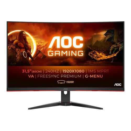AOC Gaming C32G2ZE/BK - Écran LED - jeux - incurvé - 32 (31.5  visualisable) - 1920 x 1080 Full HD (1080p) @ 240 Hz - VA - 300 cd/m² -  3000:1 - 1 ms - 2xHDMI, DisplayPort - noir