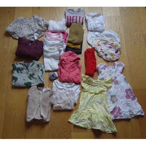 Lot Vêtements Bébé Fille 12 Mois – 24 Pièces