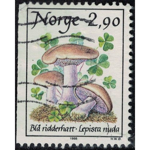 Norvège 1988 Oblitéré Used Champignon Lepista Nuda Pied Bleu Y&t No 946 Su