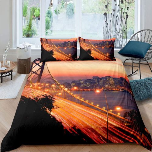 Juste De New York 202 Lon",Nyc Qui Ne Dort Jamais,R¿¿Flexion Sur Manhattan East River City,Sc¿¿Ne De Nuit,Literie D¿¿Corative Pour Chambre,Rose,"Bleu