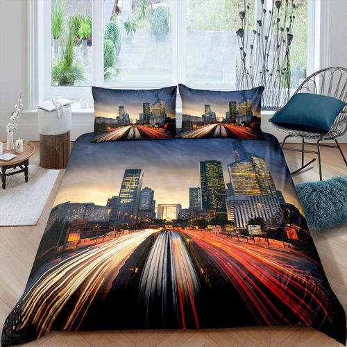 Juste De New York 202 Lon",Nyc Qui Ne Dort Jamais,R¿¿Flexion Sur Manhattan East River City,Sc¿¿Ne De Nuit,Literie D¿¿Corative Pour Chambre,Rose,"Bleu