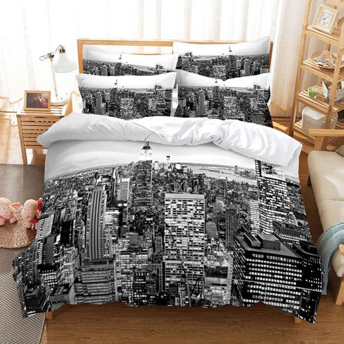 Juste De New York 202 Lon",Nyc Qui Ne Dort Jamais,R¿¿Flexion Sur Manhattan East River City,Sc¿¿Ne De Nuit,Literie D¿¿Corative Pour Chambre,Rose,"Bleu