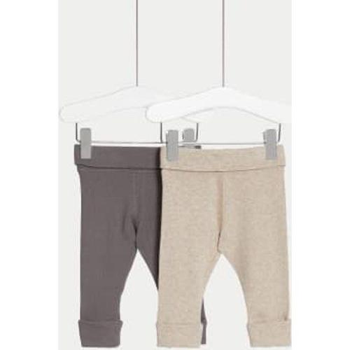 Lot De 3 Leggings Gaufrés 100 % Coton (Jusqu'au 3 Ans) - Gris