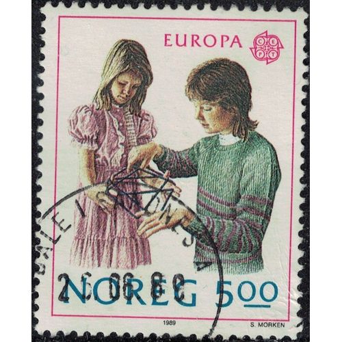 Norvège 1989 Oblitéré Used Europa Cept Jeux D'enfants Y&t No 977 Su