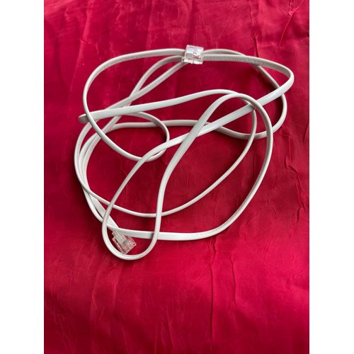 Cable RJ 11, blanc, longueur 1,85 m