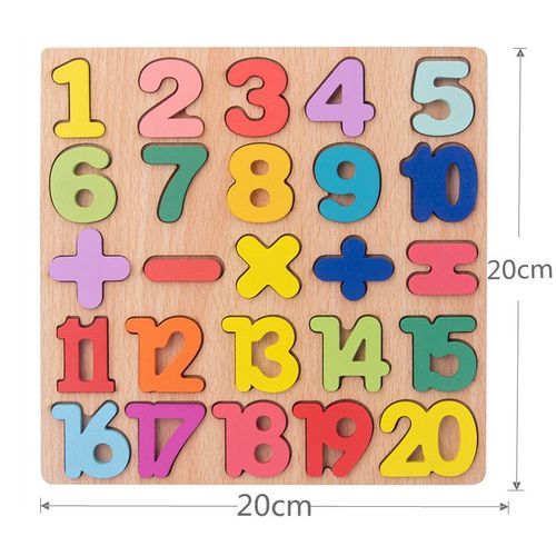 YZ21-2 - Alphabet et chiffres 3D en bois pour enfants, Puzzle, Planche, Lettre, Numérique, Géométrique, Montessori, Apprentissage précoce, Jouets pour tout petits