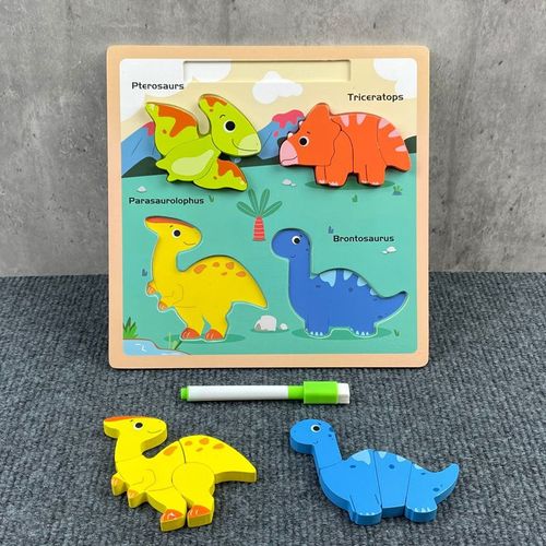 Dinosaure - Apprentissage Et Éducation Jeux Enfant Montessori Sensorielle Couleur Cognition Enfant Francais Jouets Éducatifs En Bois