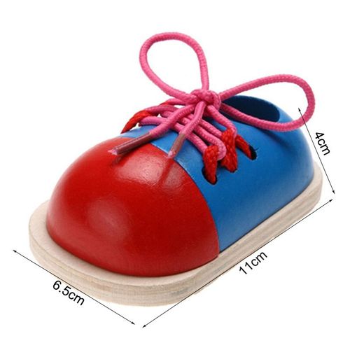 Chaussures à lacets en bois - Boîte à Marteau en Bois pour Enfants, 1 Ensemble, Jouet Amusant, Jeu de Hamster, ApprentiCumbria Précoce, Puzzle Montessori