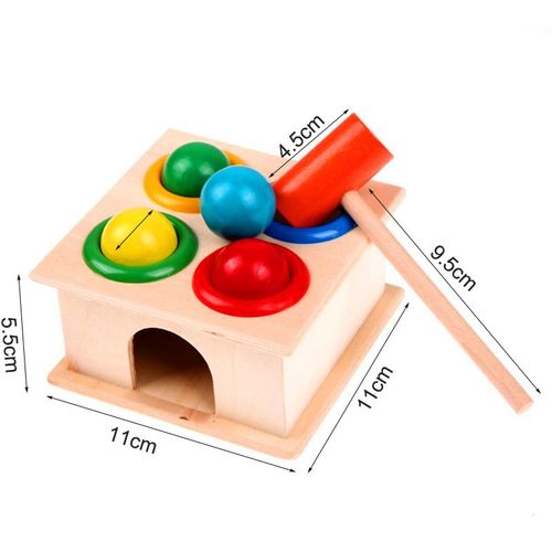 COMME image - Boîte à Marteau en Bois pour Enfants, 1 Ensemble, Jouet Amusant, Jeu de Hamster, ApprentiCumbria Précoce, Puzzle Montessori