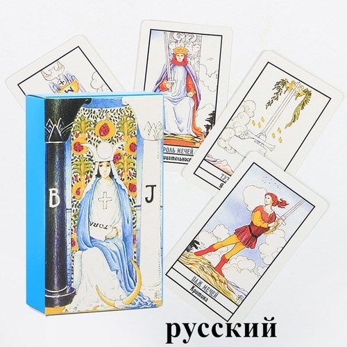 Jaune Clair - Cartes Tarot Oracle Version Russe, Jeu De Société, Cartes De Divination, Tarot Du Destin, Nouvelle Collection