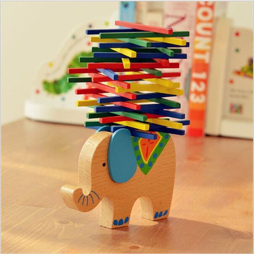 Équilibre de l'éléphant - Boîte à Marteau en Bois pour Enfants, 1 Ensemble, Jouet Amusant, Jeu de Hamster, ApprentiCumbria Précoce, Puzzle Montessori