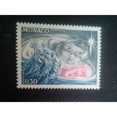 Timbre Monaco Y T 900 Noël , Visage De Fille 1972 ( 111206 )