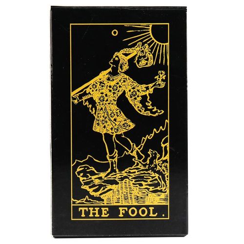 Noir - Jeu De Tarot Ange Panoramique En Anglais Pour Oracle, Jeu De Société Pour Guidance, Ixen Plein Air, Destin