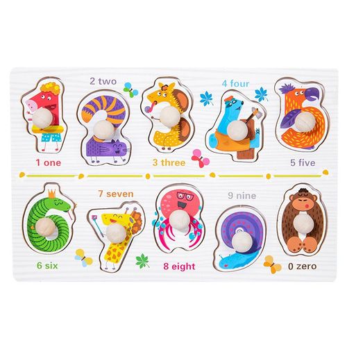 Numéro-400693 - Jeu de Puzzle Montessori pour enfants, Jouets animaux, Camion à fruits, Carte graphique, Jeux assortis, Pour garçons et filles de 1, 2 et 3 ans