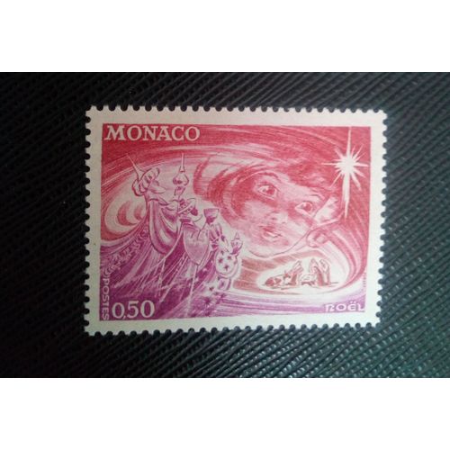 Timbre Monaco Y T 901 Noël , Visage De Fille 1972 ( 111206 )