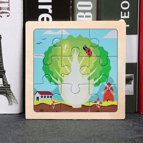 Chou Chinois - Jouet De Puzzle En Bois Pour Enfants, Véhicule, Animal, Dessin Animé, Trafic'animaux, Jouets Tangram, Cadeaux Pour Enfants, 11x11cm