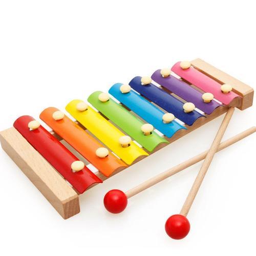 Xylophone À 8 Gammes - Jouets Montessori Pour Bébé De 0 À 12 Mois, Puzzle En Bois, Perles Labyrinthe, Jouets Éducatifs Précoces Pour Enfants, Jeu Familial, Hochet, Bloc De Construction