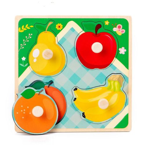 Fruit - Jouets Montessori Puzzle En Bois, Véhicule De Dessin Animé, Animaux Numériques, Puzzle, Jeu De Société, Jouet Éducatif Pour Enfants, Nouvelle Collection