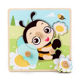 Abeille - Jouets Montessori Puzzle En Bois, Véhicule De Dessin Animé, Animaux Numériques, Puzzle, Jeu De Société, Jouet Éducatif Pour Enfants, Nouvelle Collection