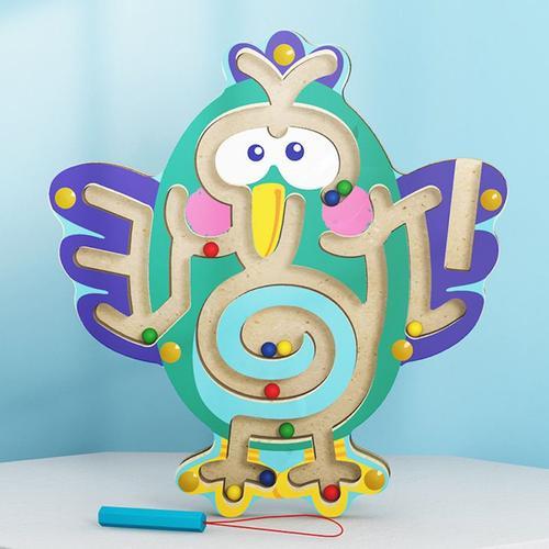 Hibou Jouet147 - Jouets Éducatifs Montessori En Bois Pour Enfants, Labyrinthe Magnétique Avec Animaux, Puzzle De Dinosaures, Perles De Marche, Labyrinthe