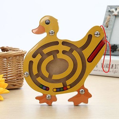 Canard - Jouets Éducatifs Montessori Pour Bébé, Piste Magnétique, Labyrinthe, Planche D'équilibre, Puzzle En Bois, Jeu Labyrinthe, Jouets Pour Bébé De 0 À 12 Mois
