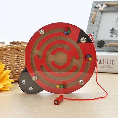 Coccinelle - Jouets Éducatifs Montessori Pour Bébé, Piste Magnétique, Labyrinthe, Planche D'équilibre, Puzzle En Bois, Jeu Labyrinthe, Jouets Pour Bébé De 0 À 12 Mois