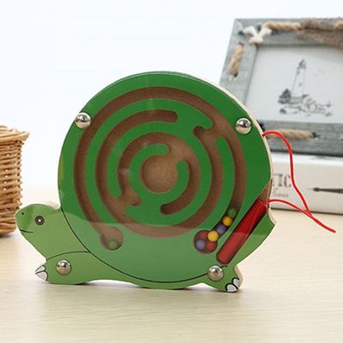 Tortue - Jouets Éducatifs Montessori Pour Bébé, Piste Magnétique, Labyrinthe, Planche D'équilibre, Puzzle En Bois, Jeu Labyrinthe, Jouets Pour Bébé De 0 À 12 Mois
