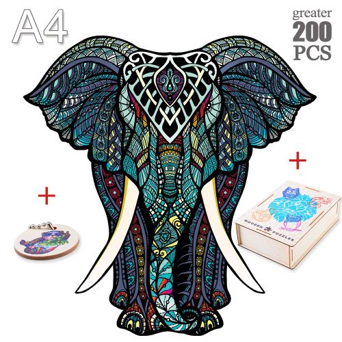 Xiang-16-A4 - Mystérieux Puzzles En Bois Chat Perroquet Unique Animaux Forme Puzzle En Bois Jouets Pour Enfants Adultes Bricolage Jeux Éducatifs Cadeaux