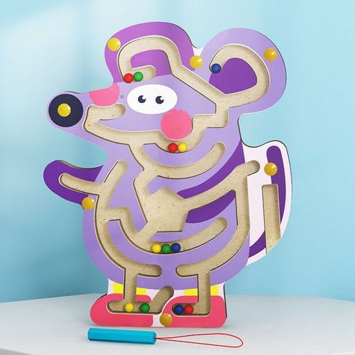 Souris - Jouets Éducatifs Montessori Pour Bébé, Piste Magnétique, Labyrinthe, Planche D'équilibre, Puzzle En Bois, Jeu Labyrinthe, Jouets Pour Bébé De 0 À 12 Mois