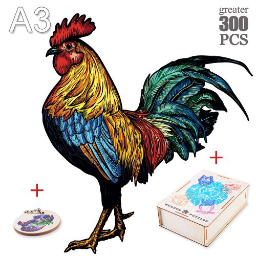 Ji-12-A3 - Mystérieux Puzzles En Bois Chat Perroquet Unique Animaux Forme Puzzle En Bois Jouets Pour Enfants Adultes Bricolage Jeux Éducatifs Cadeaux