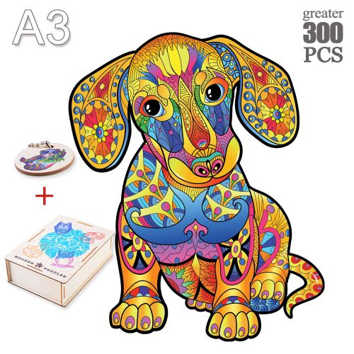 Gou-26-A3 - Mystérieux Puzzles En Bois Chat Perroquet Unique Animaux Forme Puzzle En Bois Jouets Pour Enfants Adultes Bricolage Jeux Éducatifs Cadeaux