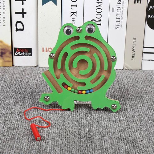 Grenouille - Jouets Éducatifs Montessori Pour Bébé, Piste Magnétique, Labyrinthe, Planche D'équilibre, Puzzle En Bois, Jeu Labyrinthe, Jouets Pour Bébé De 0 À 12 Mois