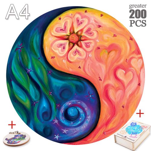 Taichi-14-A4 - Mystérieux Puzzles En Bois Chat Perroquet Unique Animaux Forme Puzzle En Bois Jouets Pour Enfants Adultes Bricolage Jeux Éducatifs Cadeaux