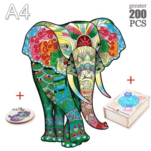 Xiang-17-A4 - Mystérieux Puzzles En Bois Chat Perroquet Unique Animaux Forme Puzzle En Bois Jouets Pour Enfants Adultes Bricolage Jeux Éducatifs Cadeaux