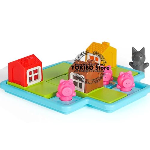 Cochon Sans Boîte - Jeu De Société Logique Pour Enfants, Blocs De Course En Marbre, Puzzle, Jouet De Piste De Voiture, Blocs De Rail De Voiture De Course, Construction Et Jeu De Rail