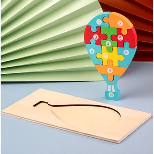 Montgolfière - Jeux de puzzle'apprentissage Montessori pour enfants, Grand puzzle, Forme de numéro, Jouets mathématiques assortis, Animaux Leone, Nition