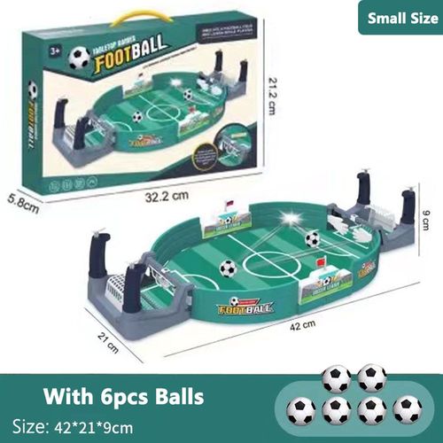 Petit Avec 6 Boules - Mini Jeux De Baby-Foot, Jeu De Table De Fête De Football, Double Bataille, Jeu De Football De Bureau, Portable, Interactif Parent-Enfant