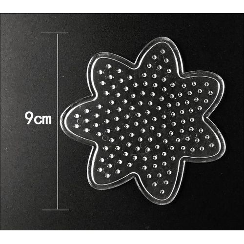 Fleur - Jouet Hama Beads Éducatif, Outil Perles Casse-Tête Pédagogique Tangram, Planche À Puzzle De Bricolage, Modèle Pegboard Pour Enfants, 5mm