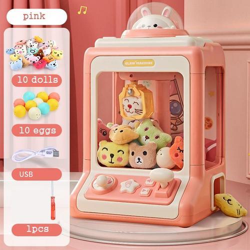 Poussin Rose - Machine À Beurre Automatique Bricolage Pour Enfants, Jeu À Pièces, Mini Griffe, Jouet De Prise, Machines À Grue, Musique, Cadeaux De Noël