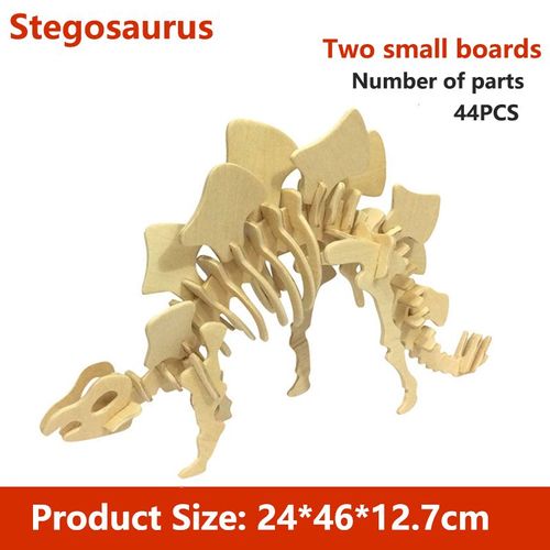 Puzzle 3d De Dinosaure En Bois Solide Pour Enfant, Jouet Pour Bricolage, Modèle D'insertion Et D'assemblage,