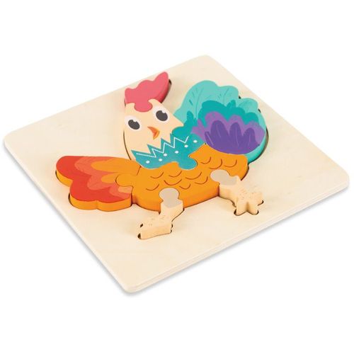 Coq - Puzzle 3d En Bois Pour Bébés, Jouets Éducatifs De Haute Qualité, Apprentissage Précoce De La Cognition, Développement De L'intelligence, Dessins Animés