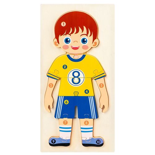 Garçon - Puzzle 3d En Bois Pour Bébés, Jouets Éducatifs Montessori Pour Enfants En Bas Âge, Dinosaure, Animal