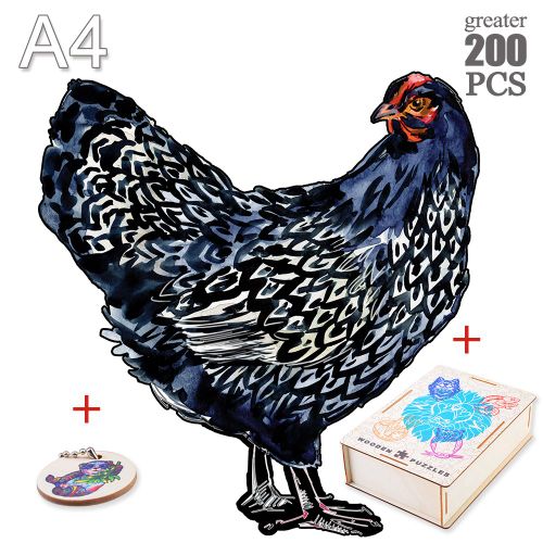 Ji-13-A4 - Puzzle Animal En Bois Pour Adultes Et Enfants, Jeux Interactifs De Décompression, Bricolage, Tortue, Chien, Renard, Cadeaux'anniversaire