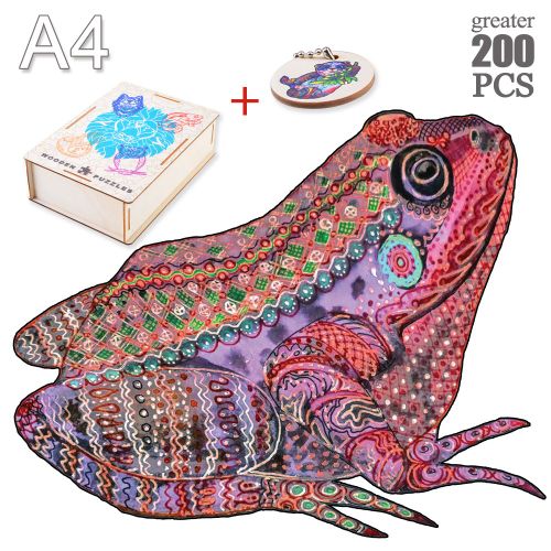 Qwa-02-A4 - Puzzle Animal En Bois Pour Adultes Et Enfants, Jeux Interactifs De Décompression, Bricolage, Tortue, Chien, Renard, Cadeaux'anniversaire