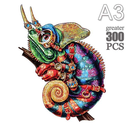 Bsl-12-A3 - Puzzle Animal En Bois Pour Adultes Et Enfants, 300 Pièces, Tortue Mystérieuse, Cadeau De Vacances, Jeux Interactifs, Jouet En Bois