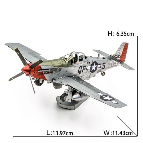 P51-Elena - Puzzle 3d En Métal Pour Adulte, Avion, Chasseur U2, Bombardier P51, Mustang, Vaisseau Spatial, Apollo Lander, Nouvelle Couleur, B-24