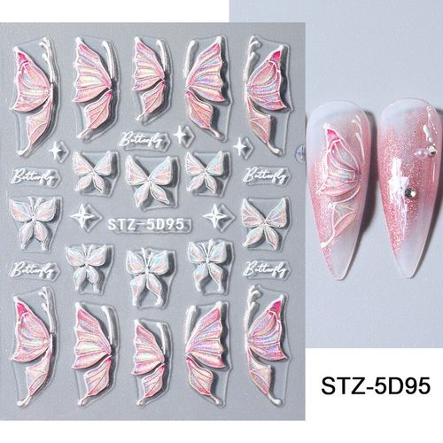 Autocollants Pour Ongles En Gel Papillon Nickel ¿¿ 5d",Conception De Gemme Laser Aurora,Curseurs Kle De Rotterdam Pour N64,D¿¿Calcomanies En Relief ¿¿L¿¿Gantes,"D¿¿Cor De Manucure - Type Stz-5d95 