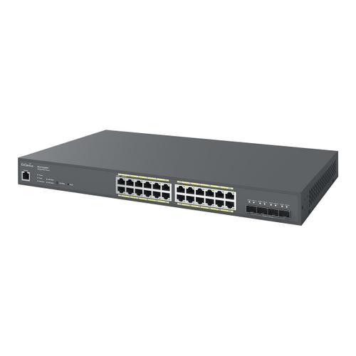 EnGenius Cloud Switch Series ECS1528FP - Commutateur - Géré - 24 x 10/100/1000 (PoE+) + 4 x 10 Gigabit SFP+ - Montable sur rack - PoE+ (410 W)