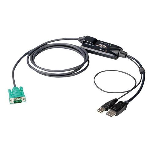 ATEN CV190 - Câble clavier / vidéo / souris (KVM) - SPHD 15 broches (M) pour USB, DisplayPort (M) - 1.8 m - vis moletées