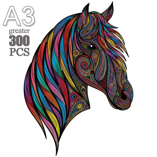 Ma-01-A3 - Puzzle Animal En Bois Pour Adultes Et Enfants, 300 Pièces, Tortue Mystérieuse, Cadeau De Vacances, Jeux Interactifs, Jouet En Bois